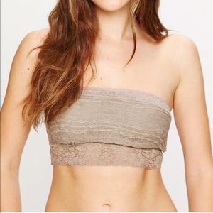 Free People Taupe Lace Bandeau